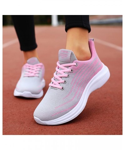 athletic shoes women Womens Slip On Running Shoes Non Slip Walking Shoes Lightweight Gym Fashion Sneakers Z-05 Pink $14.83 At...