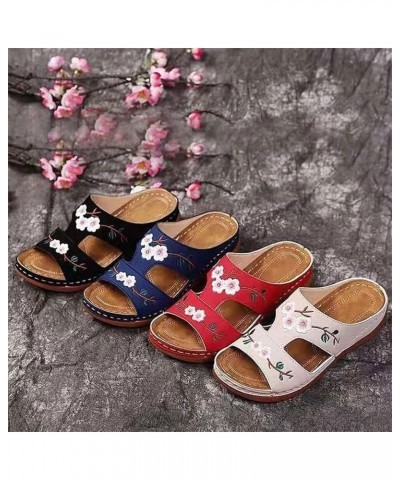 Sandals for Women Casual Summer Wedge Sandals Platform Wedge Sandals Open Toe Buckle Strap Sandals Elegant Shoes,Brown,US11/E...