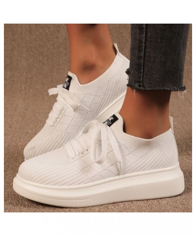 Women's Athletic Tennis Shoes Running Shoes Canvas Shoes Soft Soles Pumps Waterproof Shoes White $24.27 Outdoor Shoes