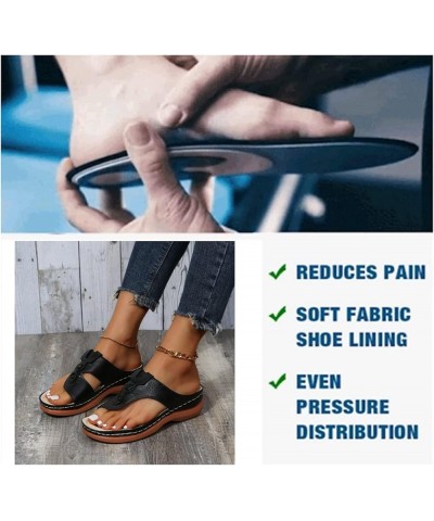 Orthopedic Wedge Flip Flops Sandals for Women Plantar Fasciitis, Sandals for Women Casual Summer Wedge Flip Flops with Arch S...