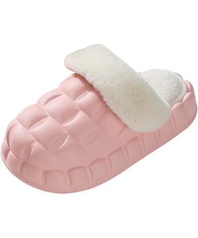 Womens Slippers Cute Slippers Fuzzy Fluffy Slippers Memory Foam Warm Cozy Slippers Soft Slip-on House Shoes Pink $16.34 Slippers