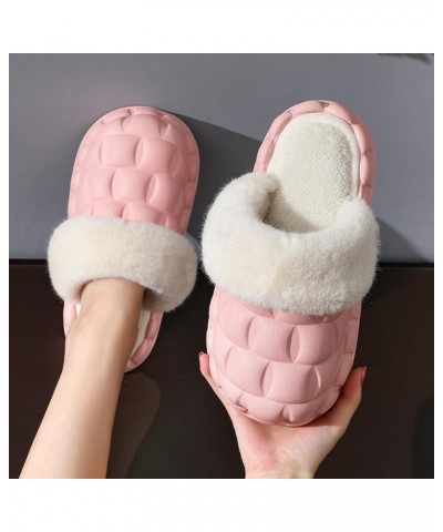 Womens Slippers Cute Slippers Fuzzy Fluffy Slippers Memory Foam Warm Cozy Slippers Soft Slip-on House Shoes Pink $16.34 Slippers