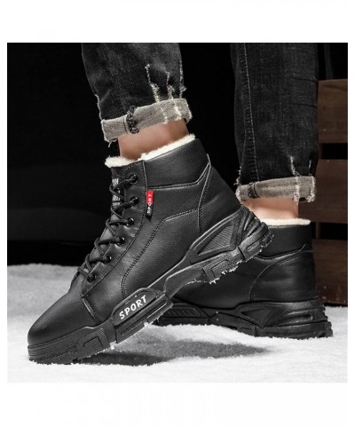 Men Women Winter Ankle Snow Hiking Boots Warm Water Resistant Non Slip Breathable Lightweight Walking Shoes Sneaker Boots Sof...