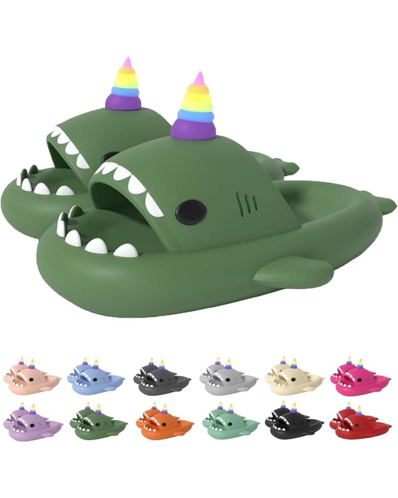 Luminous Shark Slippers Galaxy Shark Slides Spooky Shark Slides Glow in the Dark Angler Fish Slides Shark Cloud Slides Glow i...