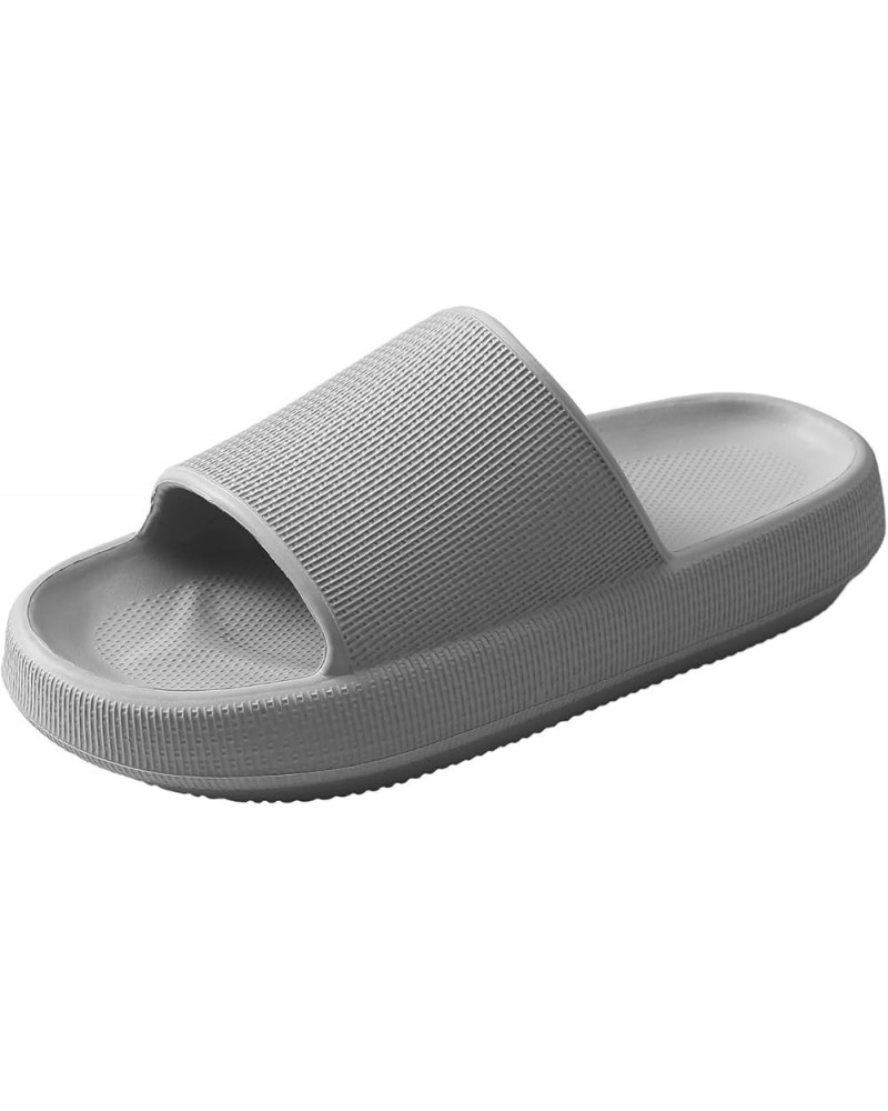 Cloud Slippers for Women and Men, Pillow Slippers Super Soft, Thick Sole Slides for Women with Anti-Skid Sole Grey $9.85 Slip...