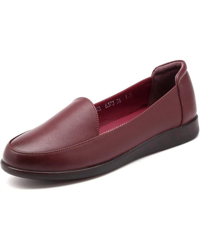 Women Ballerinas, Mom's Shoes Soft Sole Flat Bottom Middle-Aged and Elderly Single Shoes Comfortable Shoes,Black,40 35 Red $2...