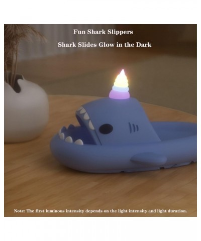 Luminous Shark Slippers Galaxy Shark Slides Spooky Shark Slides Glow in the Dark Angler Fish Slides Shark Cloud Slides Glow i...