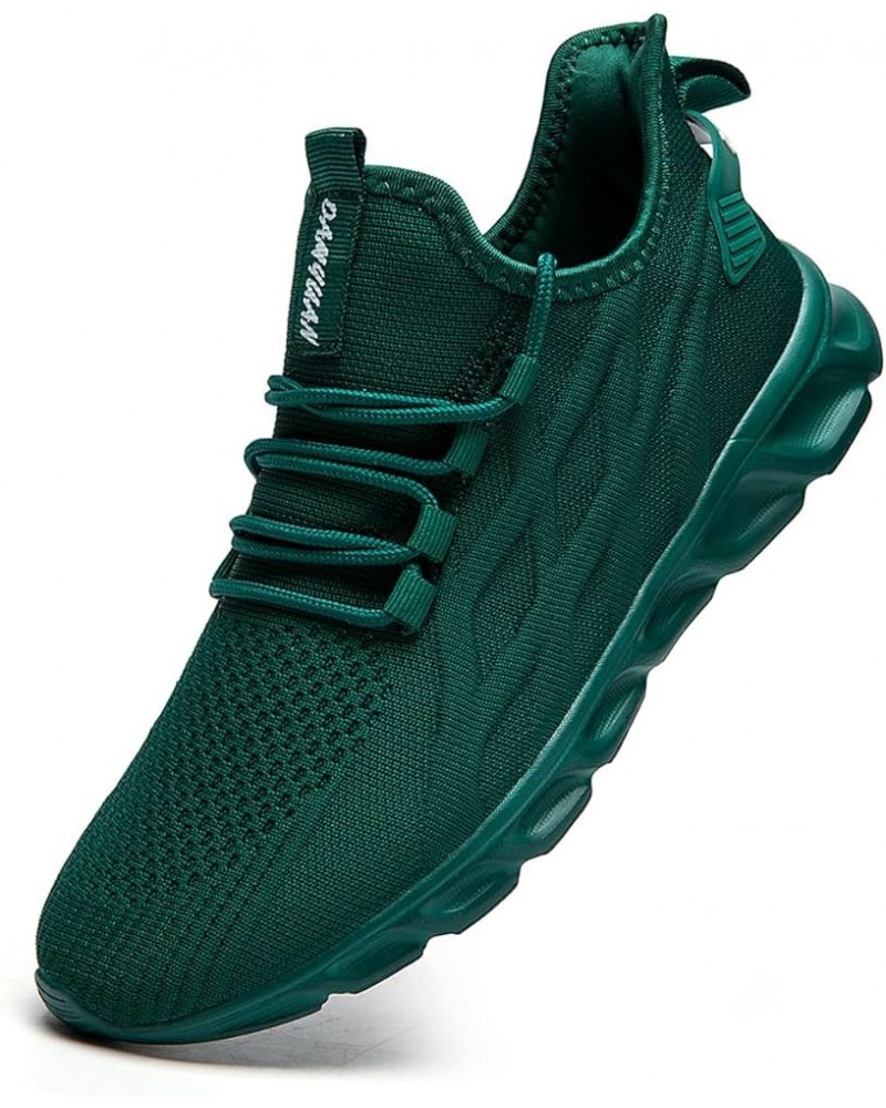 Women's Slip On Walking Running Shoes Casual Lightweight Tennis Athletic Workout Sports Gym Fashion Sneakers 01 Dark_green $1...