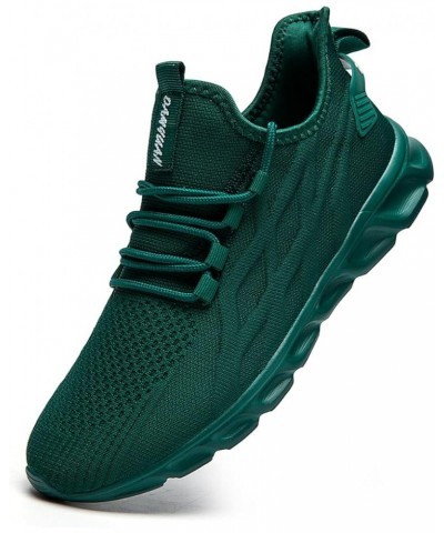 Women's Slip On Walking Running Shoes Casual Lightweight Tennis Athletic Workout Sports Gym Fashion Sneakers 01 Dark_green $1...