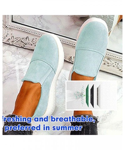 Wide Width Sneakers for Women Athletic Trainers Fashion Sneakers for Women Platform Sneakers Light Blue 4 $15.30 Fashion Snea...