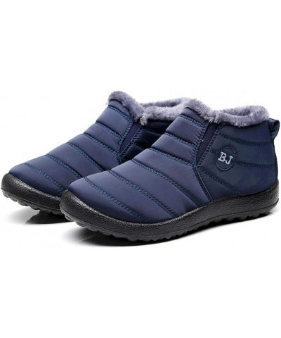 Hiking Boots Water Proof Flat Warm Water Boots Velvet Men Snow Short Winter Men's boots Durable Boots Men Silver $19.19 Boots