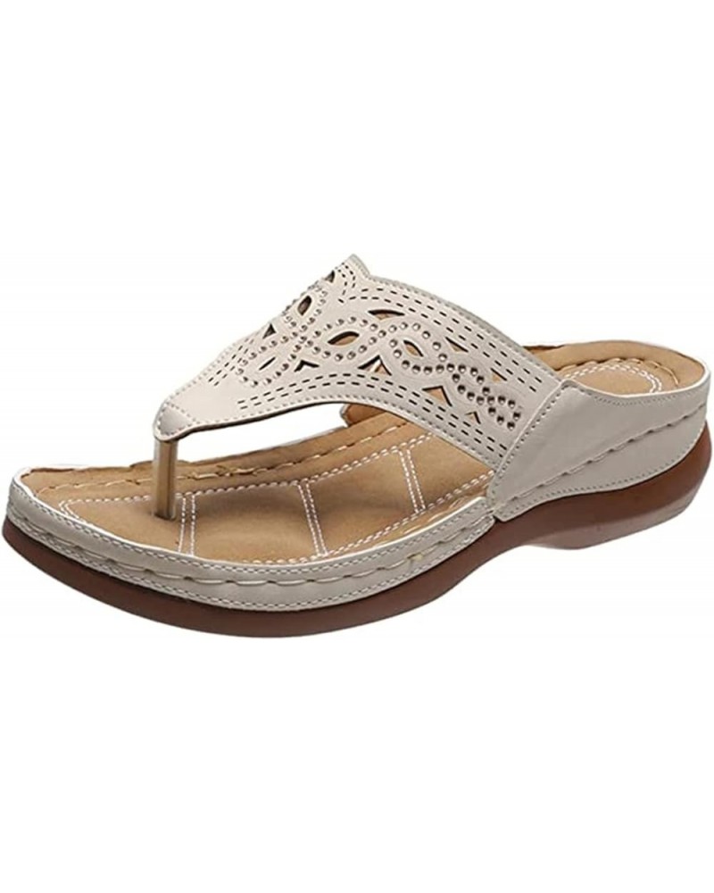 Orthopedic Sandals For Women Arch Support Slide In Comfortable Wide Width Orthotic Casual Dressy Summer Sandals Q-begie $13.3...