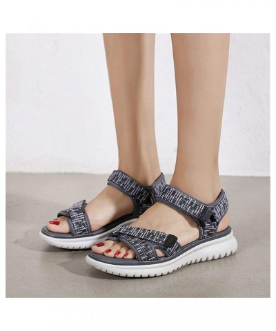 Women Sandals Summer Open Toe Soft Slip Sandals Ladies Outdoor Casual Flat Platform Beach Shoes 7 Sky Blue $24.11 Sandals