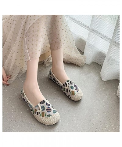 Women Stylish Slim Solid Comfortable Round Toe Slip-on Low-Heel Ladies Pump Shoes for Music Concert Green $17.07 Pumps