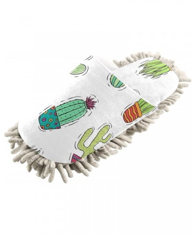 Microfiber Slippers Cartoon Cactus Floor Cleaning Mop Slippers House Dusting Cleaning Slippers for Women and Men, Size M $12....