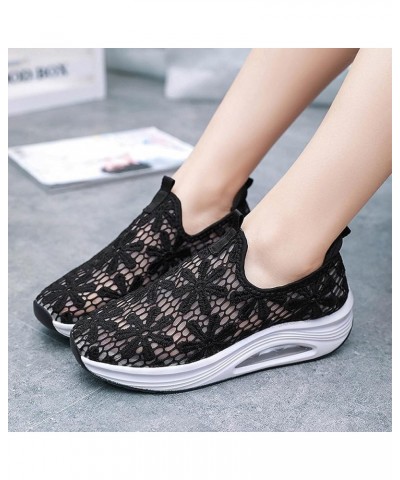 Shoes Toe Bottom Women Casual Sports Thick Fashion Round Lace Comfortable Summer Women's Casual Shoes Casual Winter Shoes for...