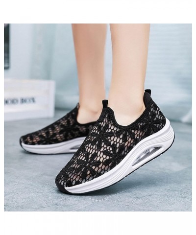 Shoes Toe Bottom Women Casual Sports Thick Fashion Round Lace Comfortable Summer Women's Casual Shoes Casual Winter Shoes for...