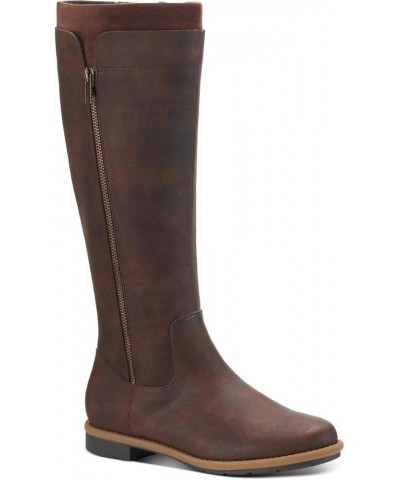 Womens Olliee Faux Leather Tall Knee-High Boots Brown $25.33 Boots