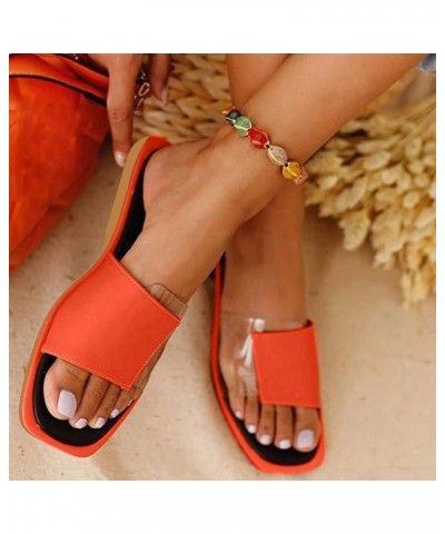 Flip Flops for Women Athletic Walking Thong Slippers Bohemia Flowers Sandal Summer Thong Sandals Orange 7.5 $8.71 Sandals