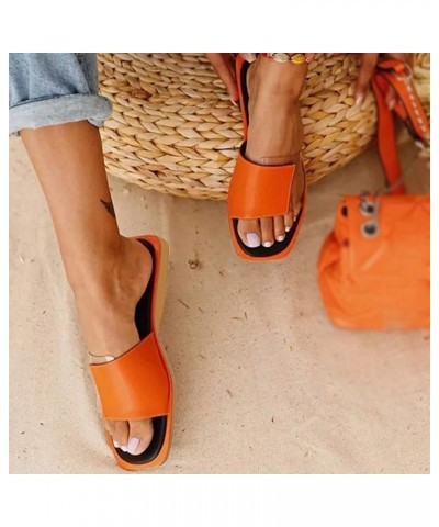 Flip Flops for Women Athletic Walking Thong Slippers Bohemia Flowers Sandal Summer Thong Sandals Orange 7.5 $8.71 Sandals