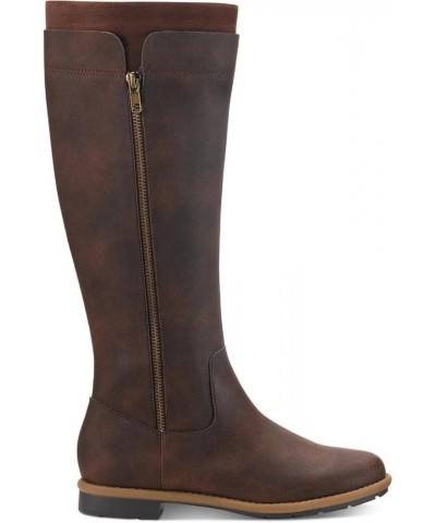 Womens Olliee Faux Leather Tall Knee-High Boots Brown $25.33 Boots