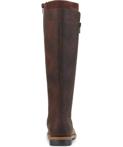 Womens Olliee Faux Leather Tall Knee-High Boots Brown $25.33 Boots