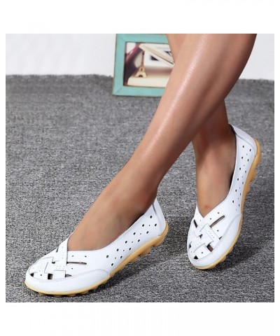 Women's Canvas Slip On Shoes Casual Flats Comfort Sneakers Woven Cloth Canvas Shoes White $13.99 Fashion Sneakers