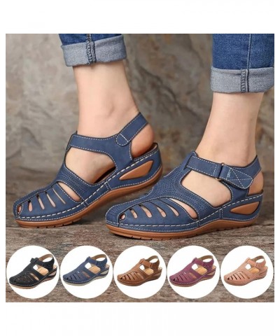 Comfortable Orthopedic Sandals with Arch Support Open Toe Platforms Orthotic Walking Sandals Beach Outdoor Shoes Qa26-black $...