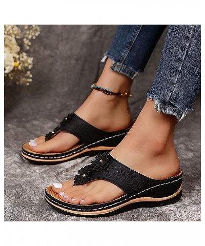 Chunky Sandals for Women Platform Support Clip Flops Bottomed with Arch T Women Flip Sandals Toe Open Comfy Sandals Summer Fl...