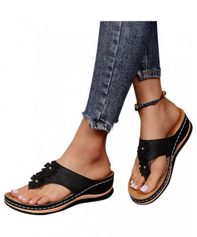 Chunky Sandals for Women Platform Support Clip Flops Bottomed with Arch T Women Flip Sandals Toe Open Comfy Sandals Summer Fl...