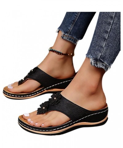 Chunky Sandals for Women Platform Support Clip Flops Bottomed with Arch T Women Flip Sandals Toe Open Comfy Sandals Summer Fl...