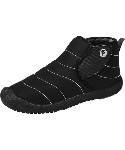 Lovers Shoes Boots For Mens Boys Short Bootie Outdoor Winter Warm Shoes Ankle Snow Boots Warm Snow Boots Black $24.51 Boots