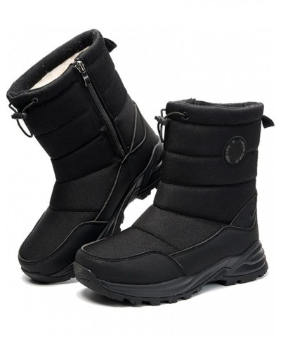 Winter Boots For Women Waterproof Snow Non Slip Fur Lining Comfortable Slip On Warm Ankle Booties Outdoor Shoes Black $23.08 ...