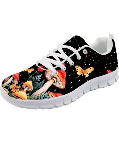 Purple Nebula Blue Galaxy Running Shoes for Men Women,Lightweight Sports Gym Jogging Athletic Shoes Red Mushroom Butterfly $2...