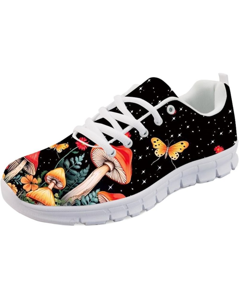 Purple Nebula Blue Galaxy Running Shoes for Men Women,Lightweight Sports Gym Jogging Athletic Shoes Red Mushroom Butterfly $2...