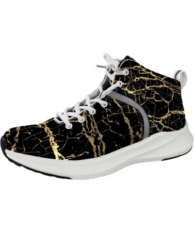 Shockproof Slip Mid Sports Shoe Print Marble Texture Girls Sneakers 10 Lightweight Women's Running Shoes $38.99 Athletic Shoes