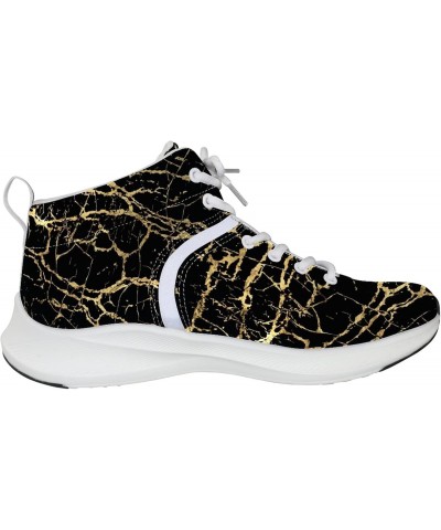 Shockproof Slip Mid Sports Shoe Print Marble Texture Girls Sneakers 10 Lightweight Women's Running Shoes $38.99 Athletic Shoes