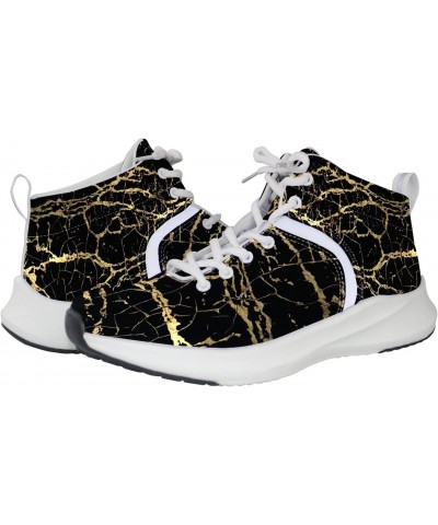 Shockproof Slip Mid Sports Shoe Print Marble Texture Girls Sneakers 10 Lightweight Women's Running Shoes $38.99 Athletic Shoes