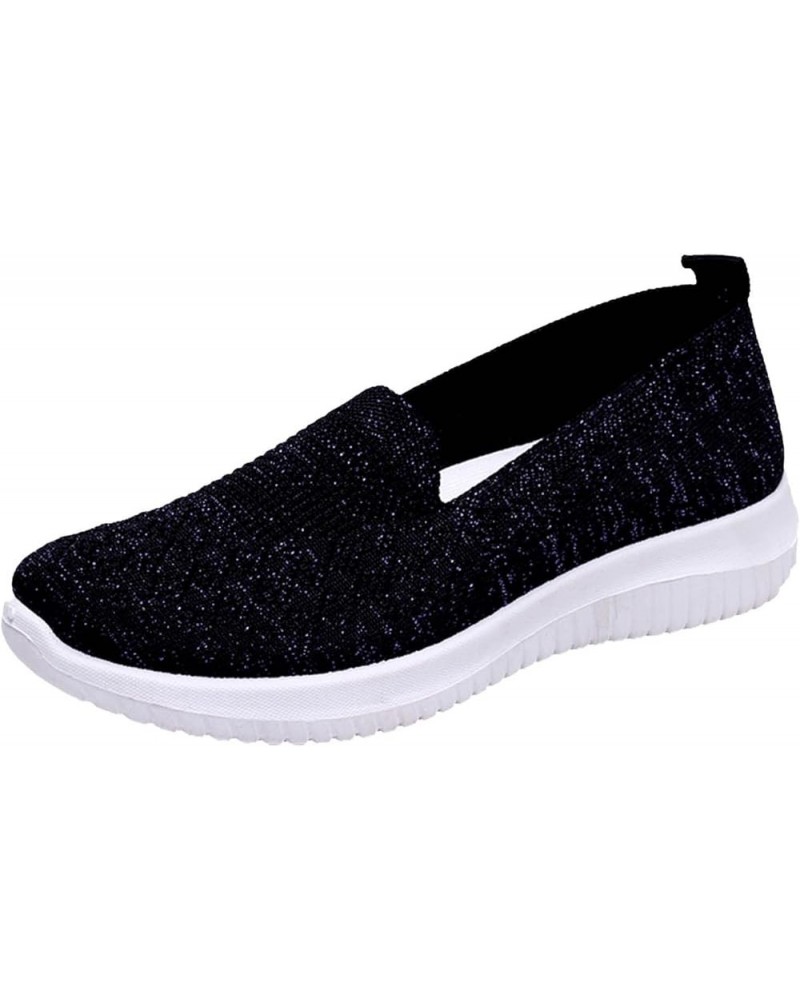 Sneaker Shoes for Women Women Shoes Mesh Socks Shoes Casual One Foot Wear Women's Shoes Breathable Casual Sports Shoes (Black...