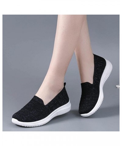 Sneaker Shoes for Women Women Shoes Mesh Socks Shoes Casual One Foot Wear Women's Shoes Breathable Casual Sports Shoes (Black...