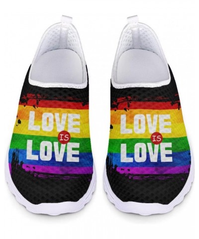 Rainbow Flag LGBTQ Athletic Water Shoes Love is Love Design Outdoor Hiking Walking Jogging Flat Shoes Womens Beach Sandals Sp...