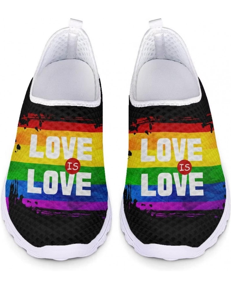 Rainbow Flag LGBTQ Athletic Water Shoes Love is Love Design Outdoor Hiking Walking Jogging Flat Shoes Womens Beach Sandals Sp...