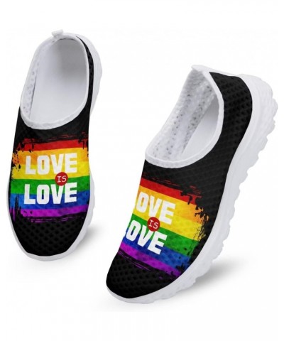 Rainbow Flag LGBTQ Athletic Water Shoes Love is Love Design Outdoor Hiking Walking Jogging Flat Shoes Womens Beach Sandals Sp...