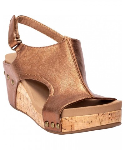 Carley Womens Casual Wedge 2.5 Antique Bronze $26.52 Sandals