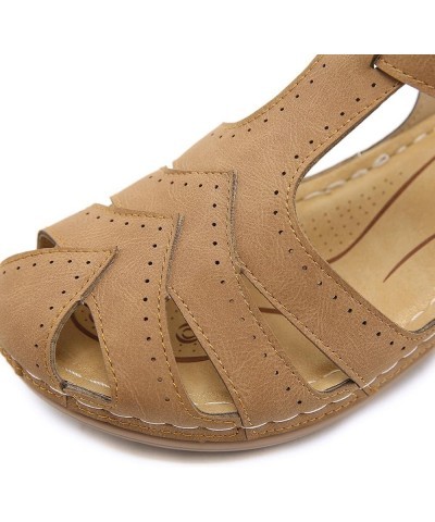 Platform Sandals Comfortable Sandals Wedges Women Fashion Breathable Summer Toe Shoes Beach Women's Sandals Brown 7.5 $14.75 ...