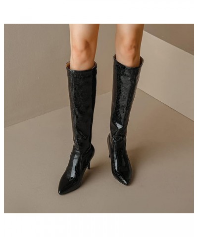 Fashion Knee High Boots for Women 55 Black $19.50 Boots