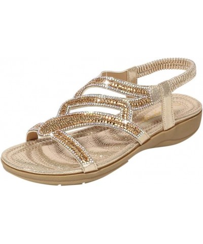 Arch Support Sandals women's dressy espadrille sandal wedge summer sandals sandalias de mujer Z 15-gold $25.94 Sandals