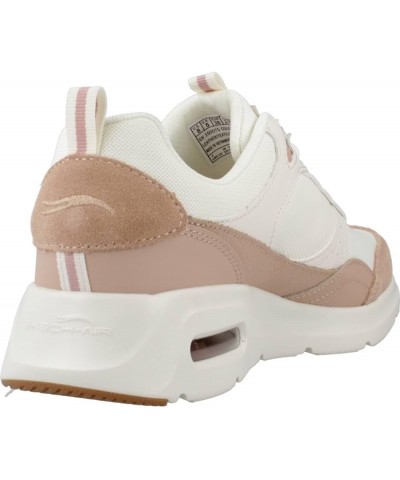 Women's Skech-AIR Court Cool Avenue Natural Taupe Leather Natural Mesh Pink Tri $36.66 Athletic Shoes