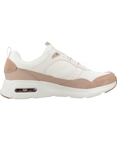 Women's Skech-AIR Court Cool Avenue Natural Taupe Leather Natural Mesh Pink Tri $36.66 Athletic Shoes