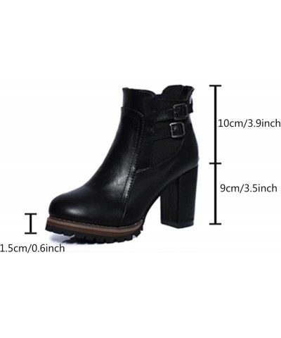 Boots for Women Ankle Booties Wide Width Women's Size 11 Black Ankle Boots Leather Booties for Women Low Heel Womens Dark Bro...